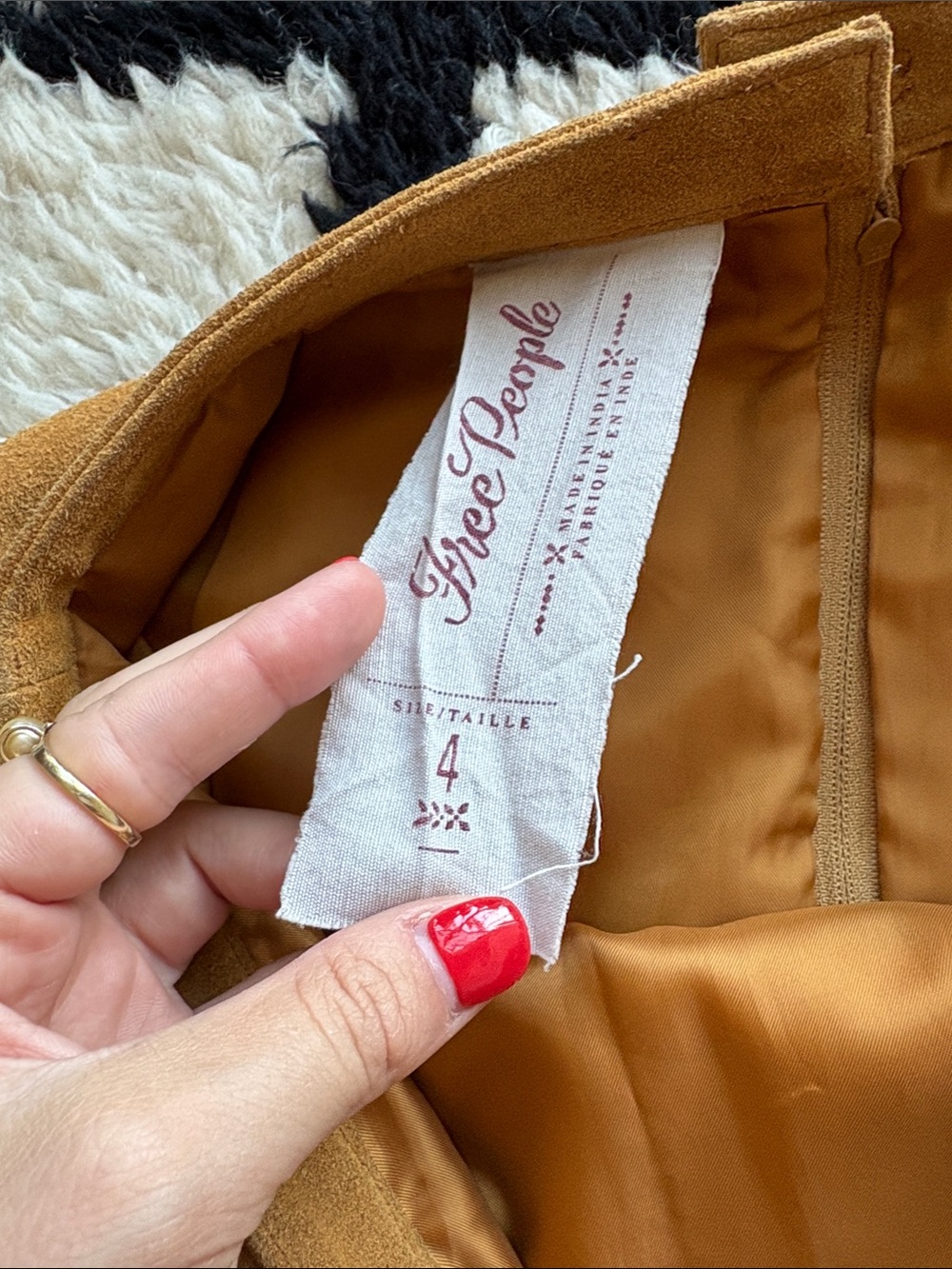 100% Leather Free People Skirt - Picture 4 of 5